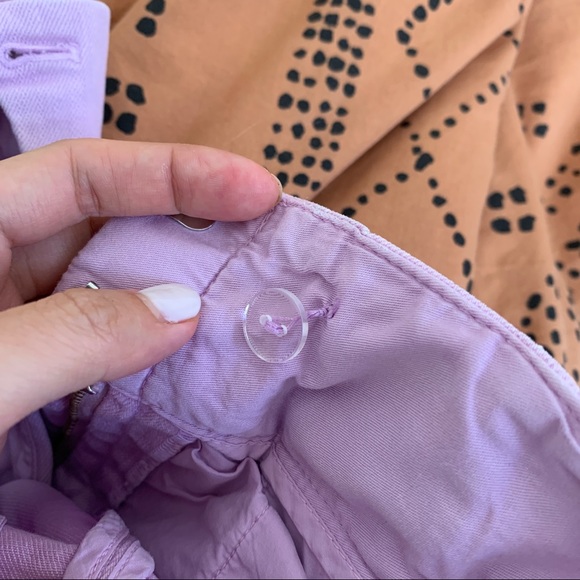 Tibi Womens Cotton Wide Leg High Rise Cropped Jeans Lavender Purple 0 - Picture 6 of 7